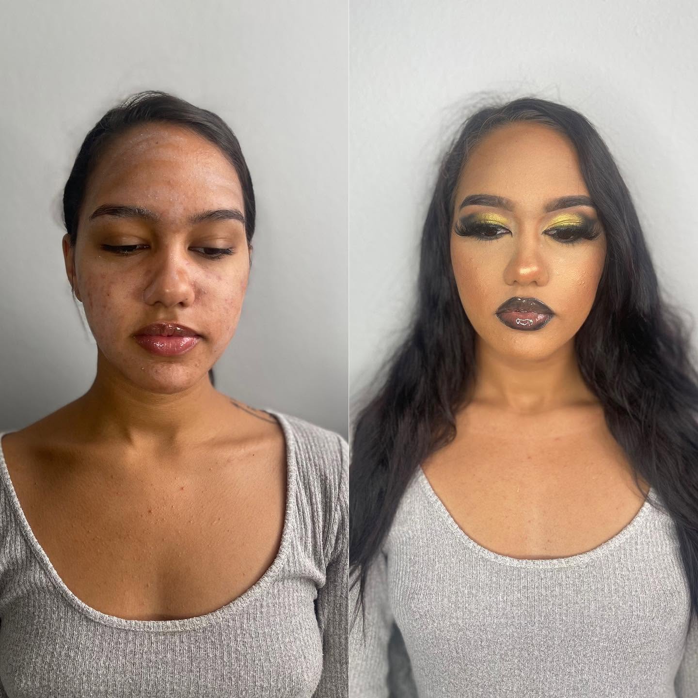 Before and after glam transformation 10